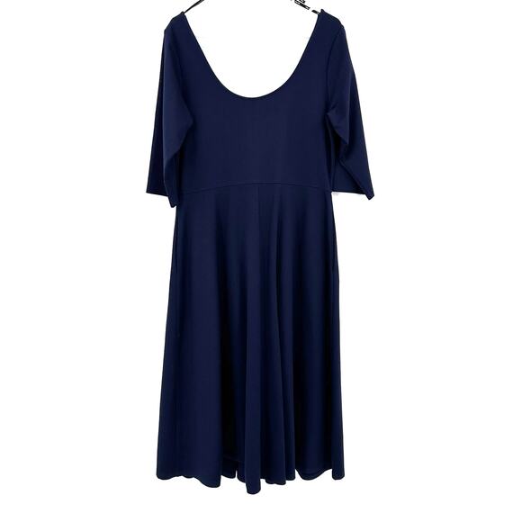 City Chic Size XS 14 NWT New with Tags Short Sleeve Boat Neck Dress Blue Viscose - Picture 2 of 6